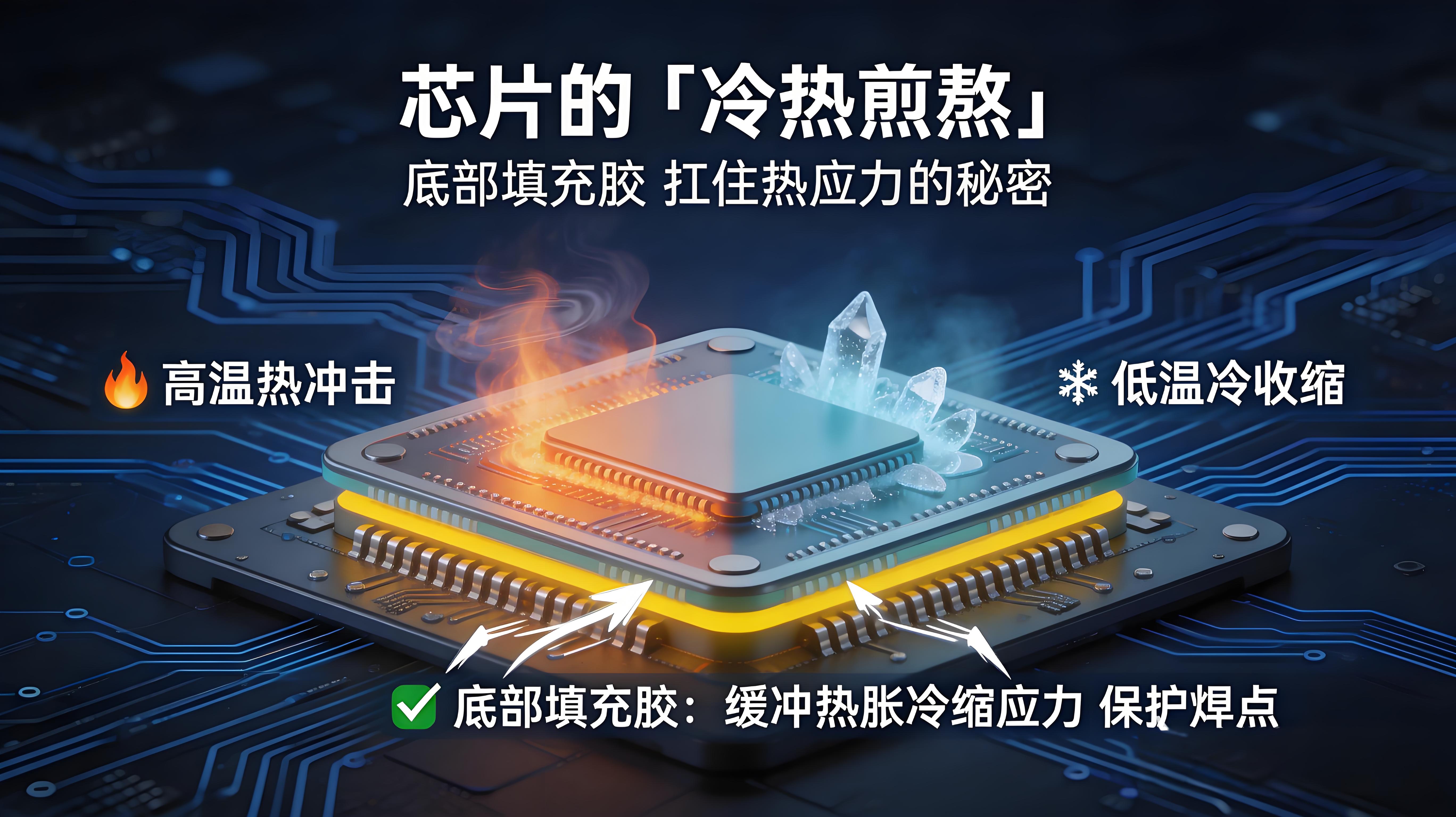 漢思:芯片底部填充膠:徹底解決熱應(yīng)力與焊點(diǎn)開裂的終極指南